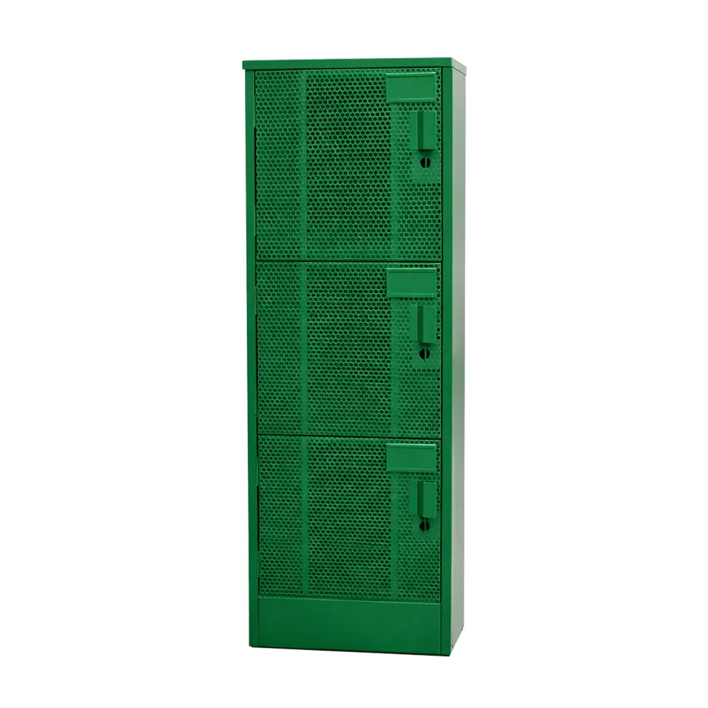 Locker Lamina Perforada 3 Puertas